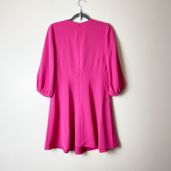 JAYGODFREY • NEW Women’s Pink 3/4 Length Balloon Sleeve Mini Dress Size 8 - Picture 2 of 5